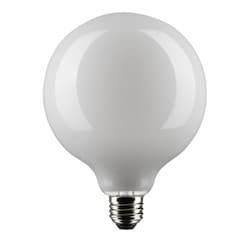 Satco 8W LED G40 Bulb, Dimmable, E26, 800 lm, 120V, 3000K, Frosted