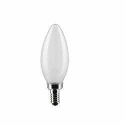 4W LED B11 Bulb, Dimmable, E12, 350 lm, 120V, 4000K, Frosted