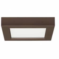 13.5W Square 7 Inch LED Flush Mount, Dimmable, 3000K, Bronze