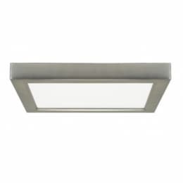 18.5W 9-in LED Blink Square Flush Mount, 120V, 3000K, Brushed Nickel