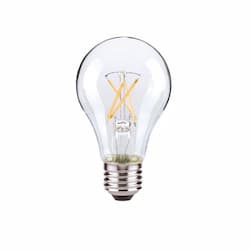 7.5W LED A19 Bulb, 60W Inc. Retrofit, Dimmable, E26, 800 lm, 2700K, Clear
