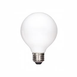 5.5W LED G25 Bulb, 60W Inc. Retrofit, E26, 500 lm, 120V, 2700K, White