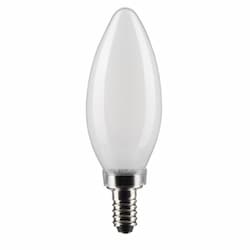 3W LED B11 Bulb, E12 Base, 90CRI, 200 lm, 120V, 2700K, Frosted, 2PK