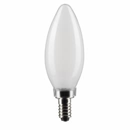 3W LED B11 Bulb, E12 Base, 90CRI, 200 lm, 120V, 2700K, Frosted, 2PK