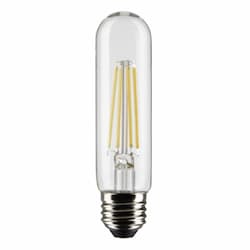 8W LED T10 Bulb, Dimmable, E26, 800 lm, 120V, 2700K, Clear, 2PK
