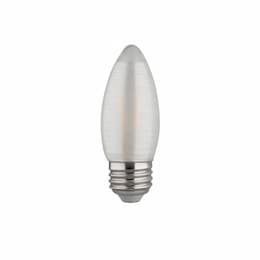 2W LED C11 Bulb, 20W Inc. Retrofit, Dim, E26, 120 lm, 120V, 2700K, Satin Spun