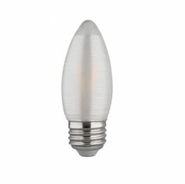 2W LED C11 Bulb, Dimmable, E26, 120 lm, 120V, 2700K, Satin Spun 