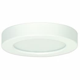 10.5W Round 5.5" LED Flush Mount, Dimmable, 2700K, 90 CRI, White