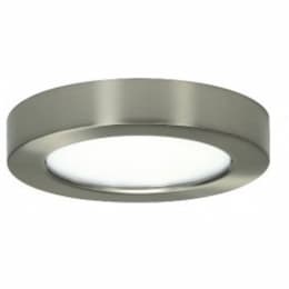 10.5W 5.5-in Round LED Flush Mount, Dimmable, 2700K, 90 CRI, Brushed Nickel