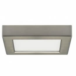 10.5W 5.5-in LED Blink Square Flush Mount, 120V, 2700K, Brushed Nickel