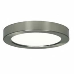 13.5W 7-in LED Blink Round Flush Mount, 120V, 2700K, Brushed Nickel