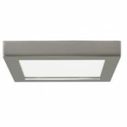 13.5W Square 7 Inch LED Flush Mount, Dimmable, 2700K, 90 CRI, Brushed Nickel