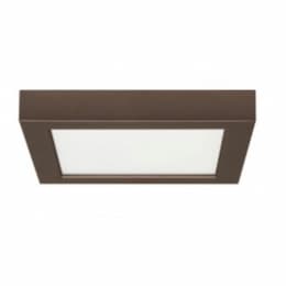 13.5W 7-in LED Blink Square Flush Mount, 120V, 2700K, Bronze