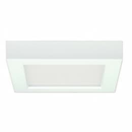 13.5W Square 7 Inch LED Flush Mount, Dimmable, 5000K, 90 CRI, White