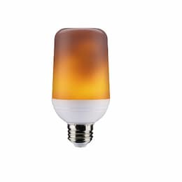 2.5W LED T19 Flame Bulb, Non-Dimmable, E26, 150 lm, 120V, 1600K, White