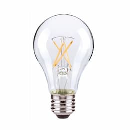 7W LED A19 Bulb, 60W Inc. Retrofit, E26, 800 lm, 120V, 2700K, Clear