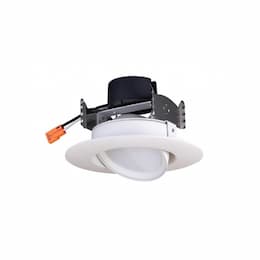 4-in 7W Gimbal LED Retrofit Downlight, Dimmable, 600 lm, 120V, 3000K, White