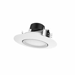 6-in 9W Gimbal LED Retrofit Downlight, Dimmable, 800 lm, 120V, 2700K, White