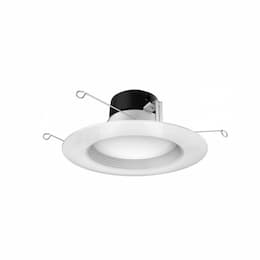 6-in 9W Recessed Downlight, Dimmable, 800 lm, 120V, 3000K, White