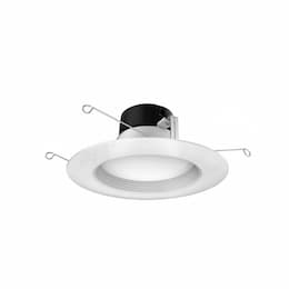 6-in 13.5W LED Retrofit Downlight, Dimmable, 1200 lm, 120V, 3000K, White