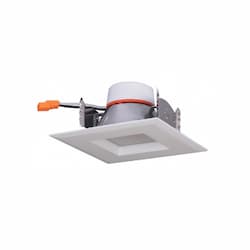 4-in 7W Square LED Recessed Downlight, Dimmable, 600 lm, 120V, 3000K, White