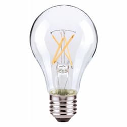 8W LED A19 Bulb, Dimmable, E26, 800 lm, 120V, 2700K, Clear