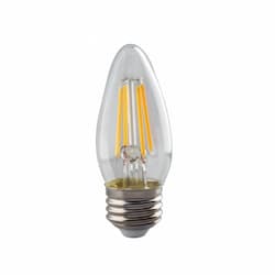 4W LED B11 Bulb, Dimmable, E26, 350 lm, 120V, 2700K, Clear