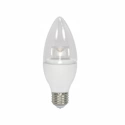 5W LED B11 Bulb, Dimmable, E26, 325 lm, 120V, 3000K, Clear