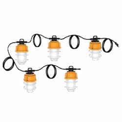 100W 5-Piece LED High Bay Caged String Light, 5000K