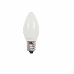 0.5W LED C7 Bulb, E12, 14 lm, 120V, 2700K, Frosted