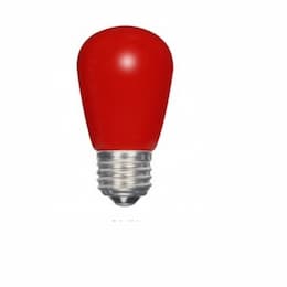 1.4W LED S14 Specialty and Indicator Ceramic Red Bulb