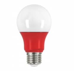 2W Muli-Directional LED A19 Colored Bulbs, Red