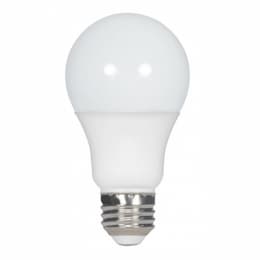 10W LED A19 Bulb, Dimmable, E26, 800 lm, 120V, Frosted White, 3500K