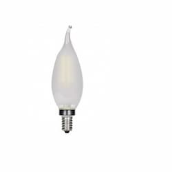 3.5W LED CA11 Bulb, Dimmable, E12, 350 lm, 120V, 2700K, Frosted
