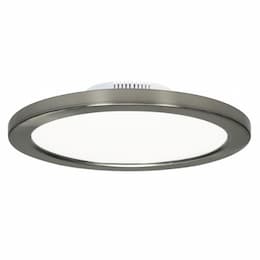 12W 7-in LED Blink Slim Flush Mount, 120V-277V, 3000K, Brushed Nickel