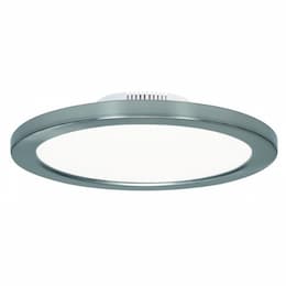 12W 7-in LED Blink Slim Flush Mount, 120V-277V, 3000K, Polished Nickel