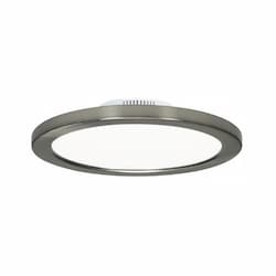 9" 16W LED Flush Mount Ceiling Light, Dim, 1300 lm, 3000K, Brushed Nickel