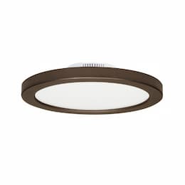 9" 16W LED Flush Mount Ceiling Light, Dim, 1300 lm, 3000K, Bronze