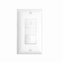 180-deg Infrared Wall Switch Occupancy Sensor Dual Relay White