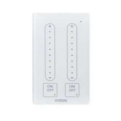 DCS Dimming Wall Switch, 2 Zone, White