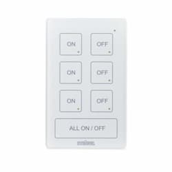 DCS ON/OFF Wall Switch, 3 Zone, White