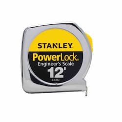 1/2" X 12' Powerlock-in/Decimal Pocket Measuring Tape Rule