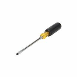 6-in Round Blade Screwdriver w/ Vinyl Grip, .3125-in Slotted Tip