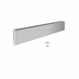 600W 6-ft Mini Architectural Baseboard, 100 Sq Ft, 2048 BTU/H, 480V, White