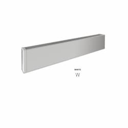 600W 6-ft Mini Architectural Baseboard, 100 Sq Ft, 2048 BTU/H, 208V, White