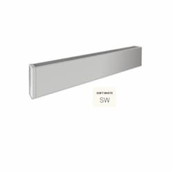 900W 6-ft Mini Architectural Baseboard, 150 Sq Ft, 3071 BTU/H, 480V, Soft White