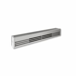 9-ft 1800W Mid-Density Aluminum Baseboard Heater, 250 Sq.Ft, 6143 BTU/H, 480V, S.White