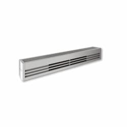 9-ft 2000W Mid-Density Aluminum Baseboard Heater, 250 Sq.Ft, 6825 BTU/H, 480V, S.White