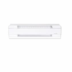 500W Electric Baseboard Heater, 250 Sq Ft, 1706 BTU/H, 120V, High Altitude, White