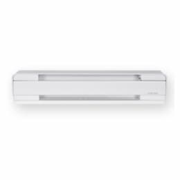 500W Electric Baseboard Heater, 50 Sq Ft, 1706 BTU/H, 277V, High Altitude, Off White